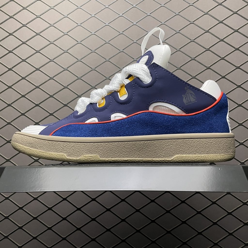 LANVIN CURB series casual sneakers Bread shoes Major Internet celebrities crazy feet Original 1:1 mold opening heavy process production The fabric is made of imported cow frosted environmentally friendly cow reverse velvet Golden steel mesh fabric Soft and breathable space cotton fabric inside Original mold open mold two-color TPU outsole Size: 35 36 37 38 39 40 41 42 43 44 45 Item No: 41UPOI201
