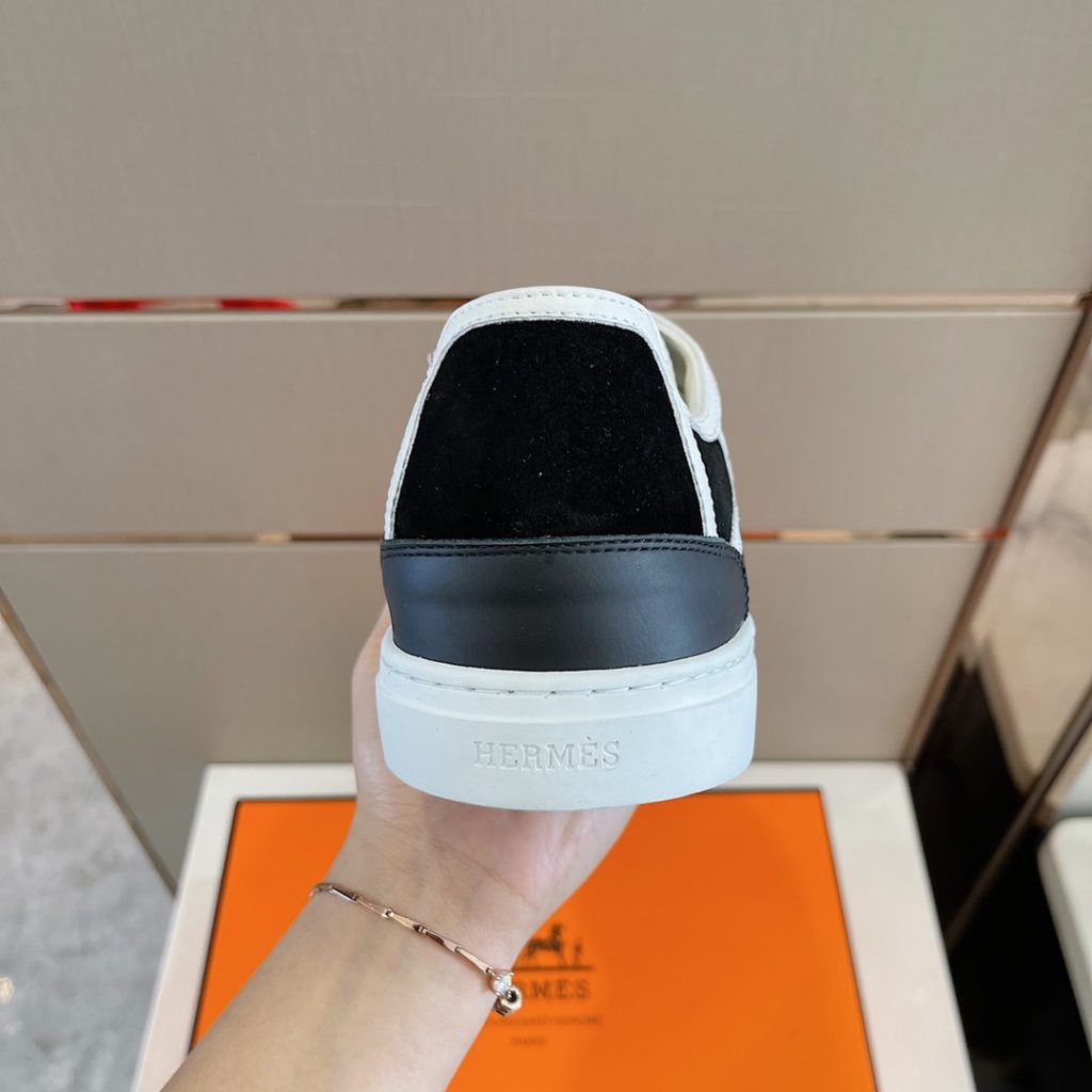 Herme * Emma GET Men's sneakers H Canvas and calfskin sneakers are decorated with the brand logo template cut-out logo. Suitable for spring and summer wear, creating a fashionable look. Cotton canvas and calf leather, goat leather lining, rubber outsole size: 39-44 (38.45 custom made)