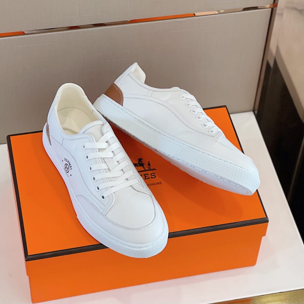 Herme * Emma GET Men's sneakers H Canvas and calfskin sneakers are decorated with the brand logo template cut-out logo. Suitable for spring and summer wear, creating a fashionable look. Cotton canvas and calf leather, goat leather lining, rubber outsole size: 39-44 (38.45 custom made)
