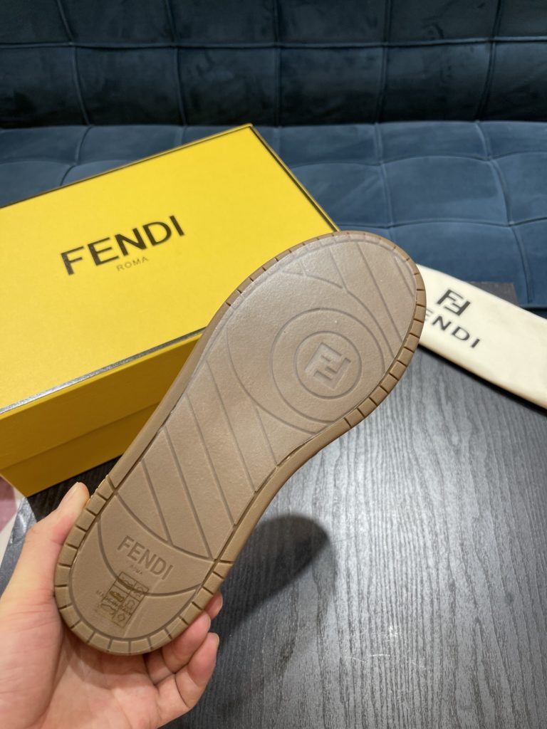 Fendi Match lace-up sneakers. Made of black suede and white leather, with white and black bird check fabric details. Rubber sole with Fendi on the side Size 39-44