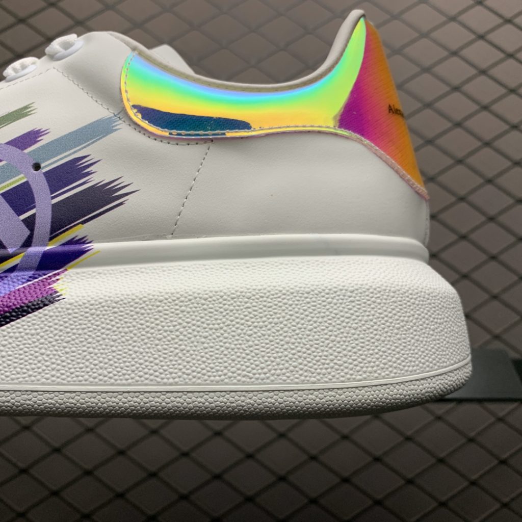 Alexander McQueen 5D Color Print 2019 New Color Matching Casual Shoes Available on the Official Website: Original Open Mold TPU Anti slip Open Mold Sole, Heavy Gold 5D Print Printing, Non fade and Non fade Counter Full Set Package Size: 35 36 37 38 39 40 41 42 43 44