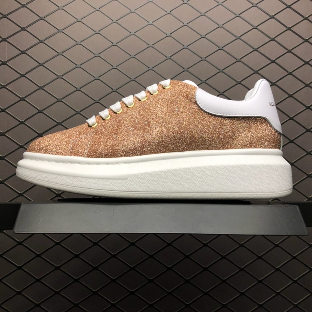 Alexander McQueen Sole Sneakers Low Top Fashion Thick Sole Casual Shoes Size: 35 36 37 38 39 40 4CM Tall MD Sole Lining High Quality Pig Skin Pads for Comfort