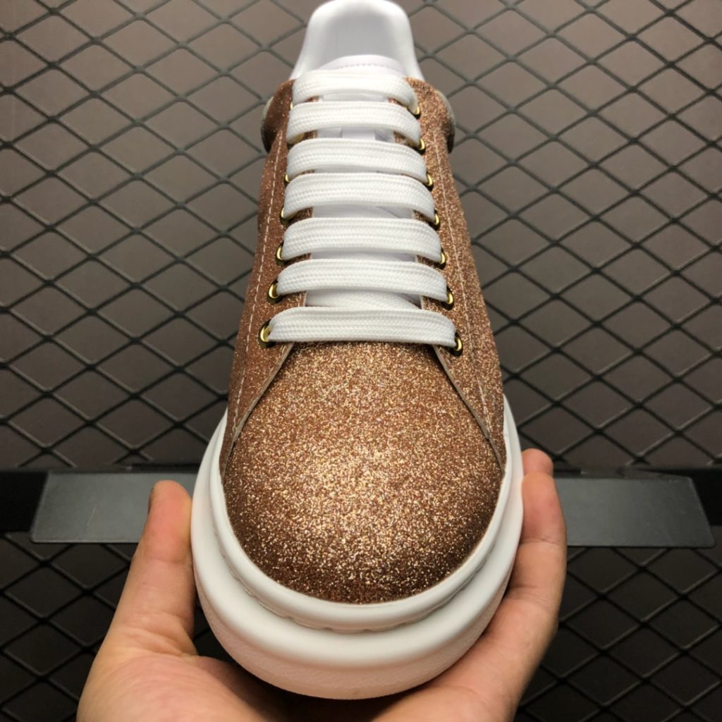 Alexander McQueen Sole Sneakers Low Top Fashion Thick Sole Casual Shoes Size: 35 36 37 38 39 40 4CM Tall MD Sole Lining High Quality Pig Skin Pads for Comfort