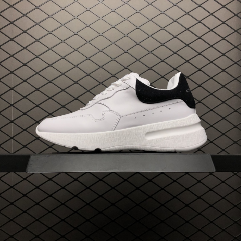 Alexander McQueen MCQ 18SS White Tail Little White Shoes Seize the Unique Style of Master Shoes That Are Popular All Over the World Continues McQueen's Classic White and Black Fashion Thick Sole Style Exclusive Shipping Correct Wave Tongue Full Body Topcoat Original Package Size: 35 36 37 38 39 40