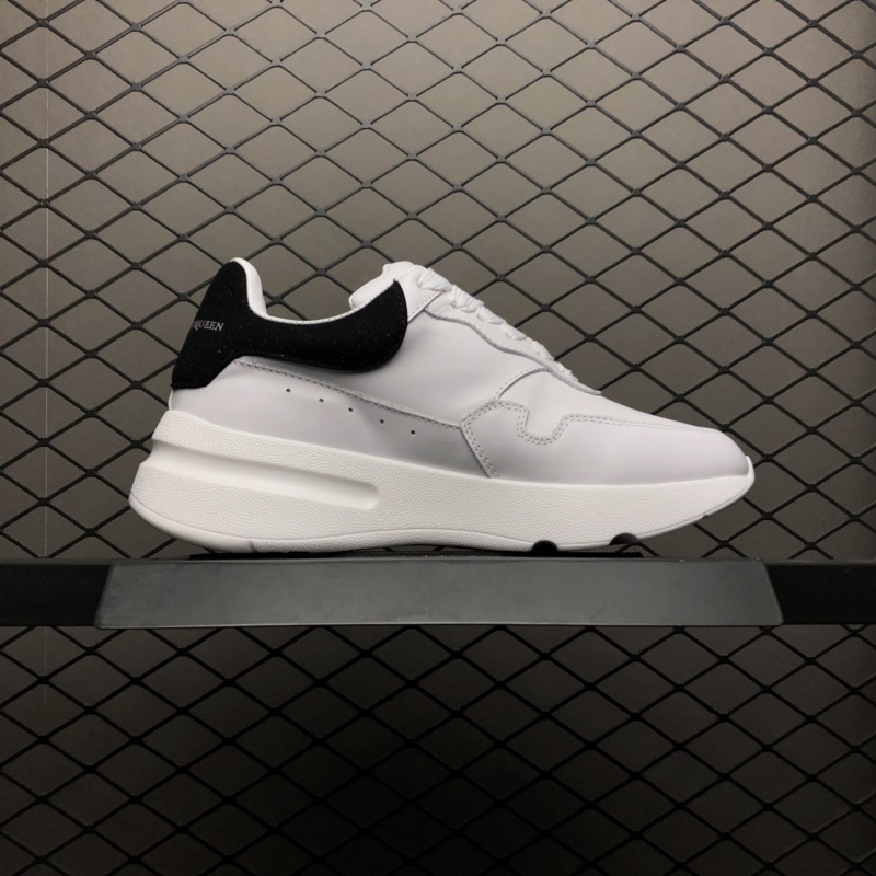 Alexander McQueen MCQ 18SS White Tail Little White Shoes Seize the Unique Style of Master Shoes That Are Popular All Over the World Continues McQueen's Classic White and Black Fashion Thick Sole Style Exclusive Shipping Correct Wave Tongue Full Body Topcoat Original Package Size: 35 36 37 38 39 40