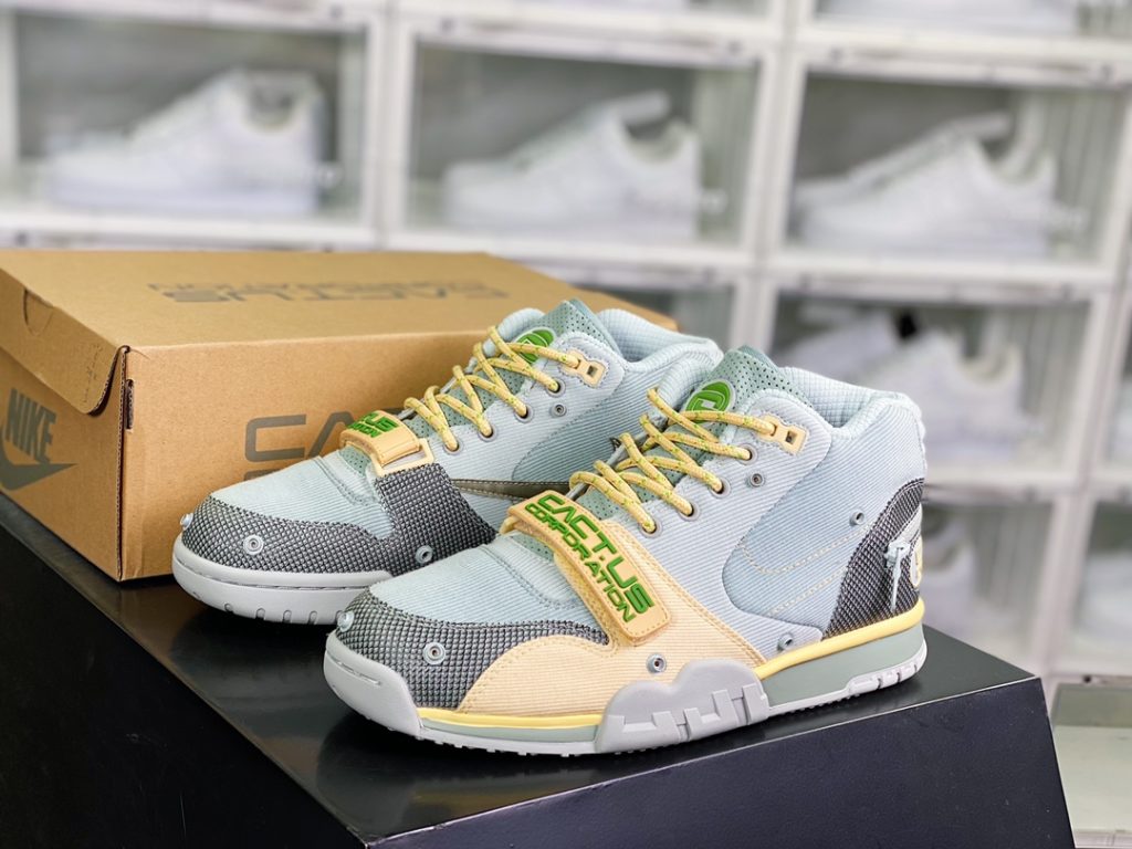 CACTUS CORP Γ Nike Nike Air Trainer 1 Travis Scott TS Barb Co branded Detachable Overlay Retro High Top Casual Training Shoe Blue DR7515-00110-DK brand factory CACTUS CORP Γ Nike Nike Air Trainer 1 Travis Scott TS Barb Co branded Detachable Overlay Retro High Top Casual Training Shoe Blue DR7515-00110
