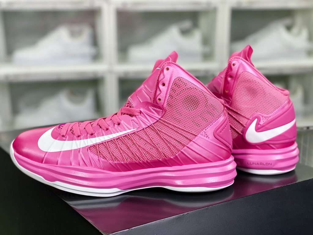 Lunar Hyperdunk HD2012 High Top Combat Basketball Shoe White Pink 10-DK brand factory Lunar Hyperdunk HD2012 High Top Combat Basketball Shoe White Pink 10