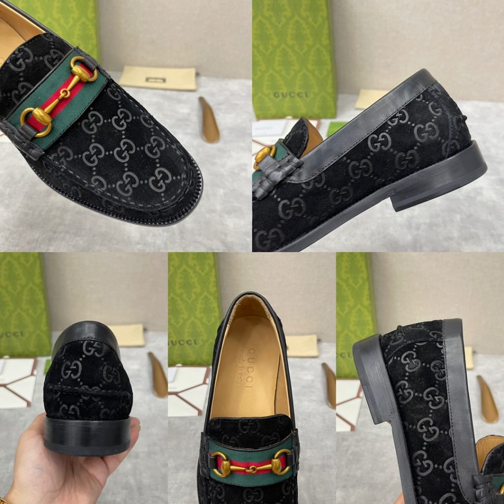 💋💍 GUCCI Ancient~Chixin Men's Horse Titles Buckle Lefu Shoes Leather Shoes This Lefu shoe has always been a classic piece of Gucc *'s various series, constantly adding subtle new ideas to classic design, and continuously reproducing the collection of classic elements. The series aims to break through the constraints of the inherent rules of the fashion world, conveying the design concept that a piece should not only be popular for one season, but that it will continue to evolve over time. This shoe features imported cow leather/beaded open edge leather/embossed cow leather/GG canvas leather for a new interpretation, embellished with classic details. Red and green striped webbing and palladium toned horse clasps symbolize the equestrian world, celebrating the brand's equestrian roots with low-key details. The inner lining is dyed with cow leather to create an original leather outsole for comfort and strong experience. The pursuit of high-quality shoes looks like they are packaged in the original box. Standard leather shoes are available in sizes of 39~44 # (38.45.46 🉑 : Customized)