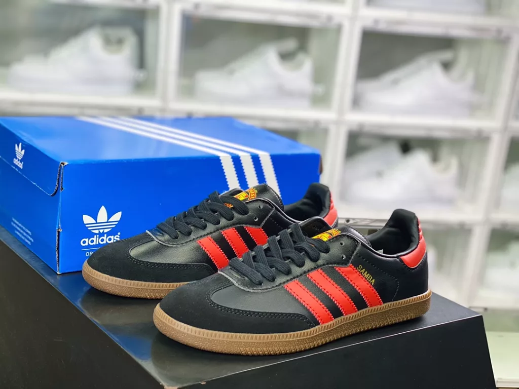 Adidas Originals Samba Vegan OG Samba Dance Series Gentlemen's German Training Football Style Versatile Low Top Casual Sports Board Shoes Adidas Originals Samba Vegan OG Samba Dance Series Gentlemen's German Training Football Style Versatile Low Top Casual Sports Board Shoes