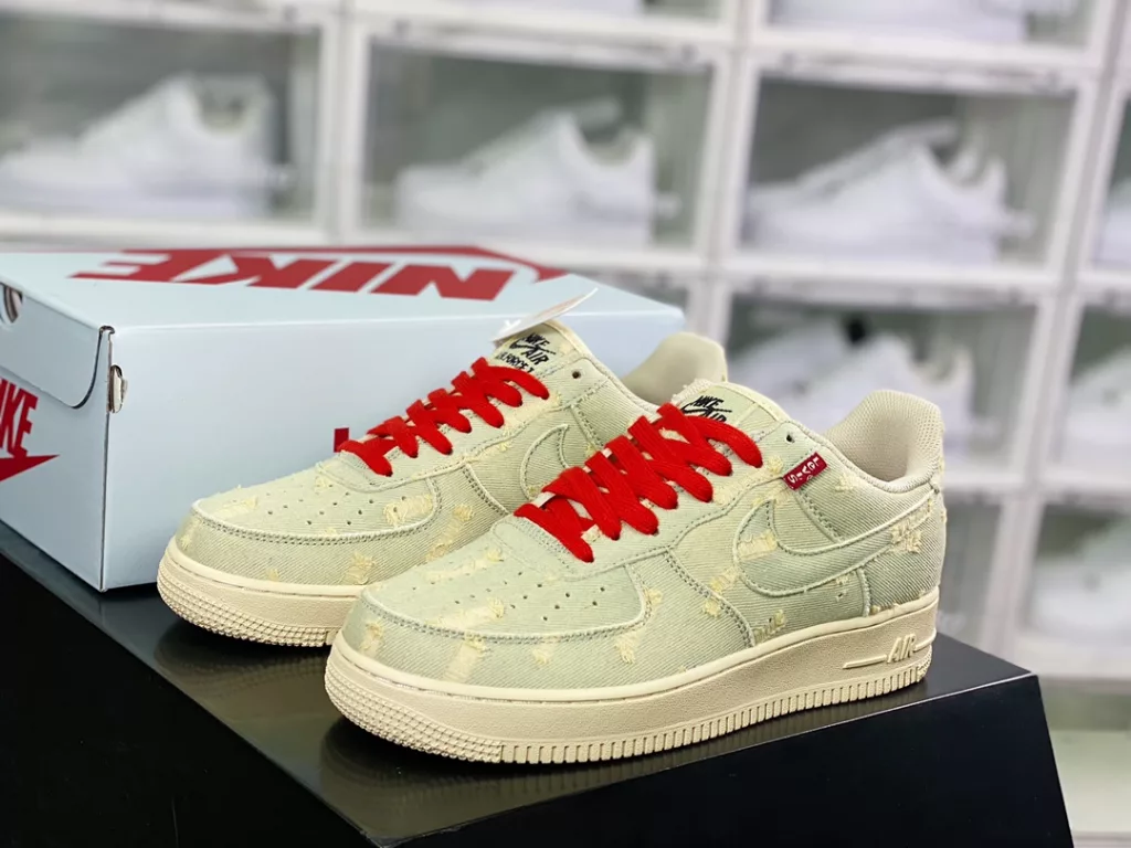 Levi's x By You x Air Force 1 Low 'Exclusive Denim' Air Force One Low top Classic Versatile Casual Sneakers Levi's x By You x Air Force 1 Low 'Exclusive Denim' Air Force One Low top Classic Versatile Casual Sneakers