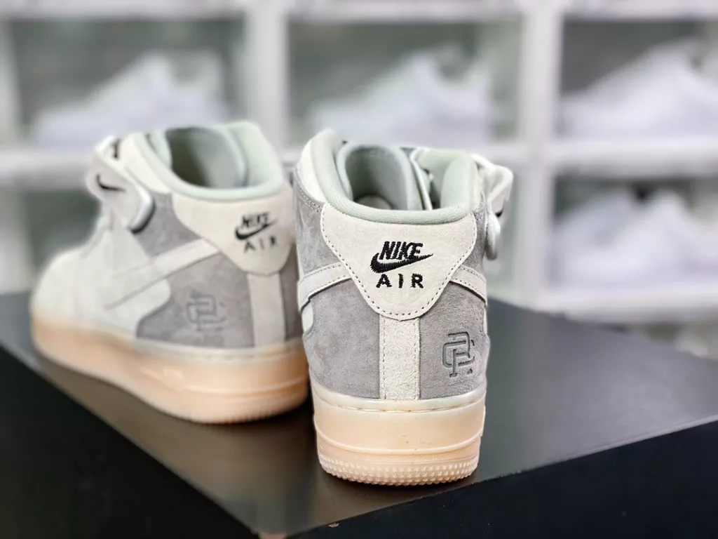 Defending champion Reigning Champ x Air Force 1'07 Mid Air Force One Classic mid top versatile casual sports board shoes Defending champion Reigning Champ x Air Force 1'07 Mid Air Force One Classic mid top versatile casual sports board shoes