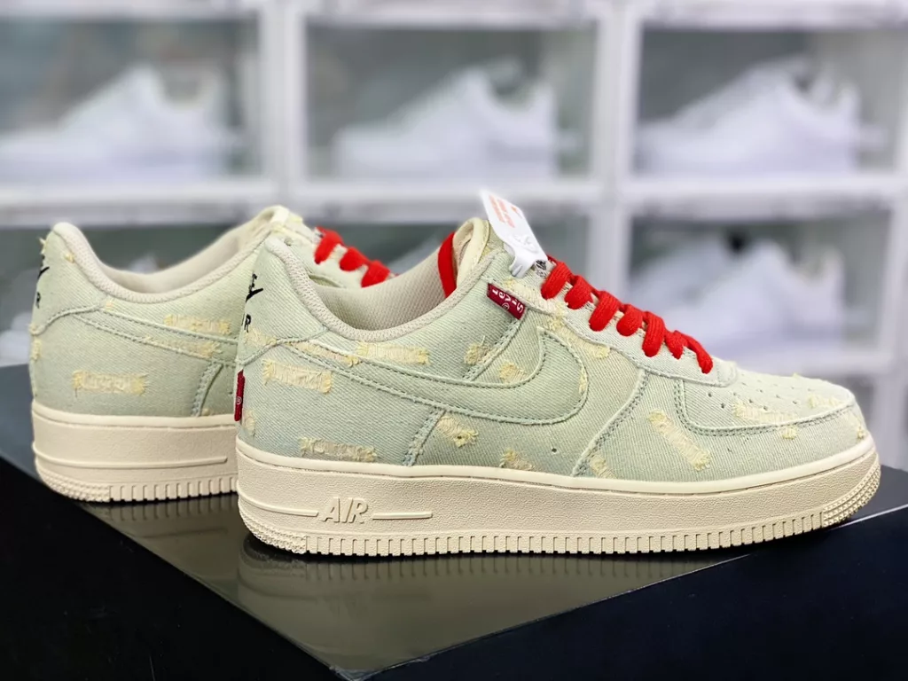 Levi's x By You x Air Force 1 Low 'Exclusive Denim' Air Force One Low top Classic Versatile Casual Sneakers Levi's x By You x Air Force 1 Low 'Exclusive Denim' Air Force One Low top Classic Versatile Casual Sneakers