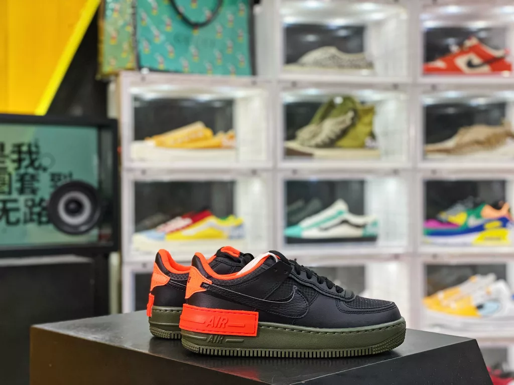 Air Force 1 AF1 Shadow Black Orange Grey Deconstructed Macaron Air Force One Shoe CQ3317-00110-DK brand factory Air Force 1 AF1 Shadow Black Orange Grey Deconstructed Macaron Air Force One Shoe CQ3317-00110