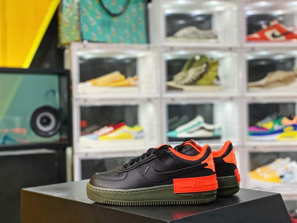 Air Force 1 AF1 Shadow Black Orange Grey Deconstructed Macaron Air Force One Shoe CQ3317-00110-DK brand factory Air Force 1 AF1 Shadow Black Orange Grey Deconstructed Macaron Air Force One Shoe CQ3317-00110