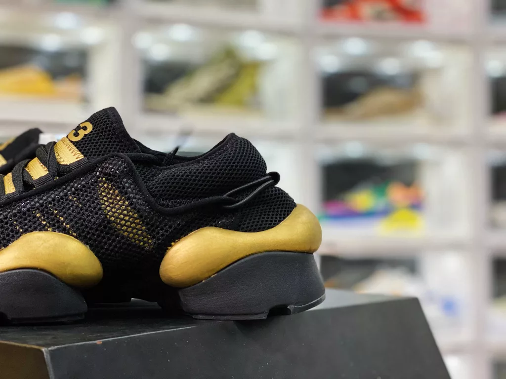 Ultra lightweight breathable mesh upper # independent EVA foam midsole private mold ❗ Yohji Yamamoto, produced by Yoshimoto Mitsumoto, Adidas Y-3 REN series of new lightweight bow shaped ninja jogging shoes 