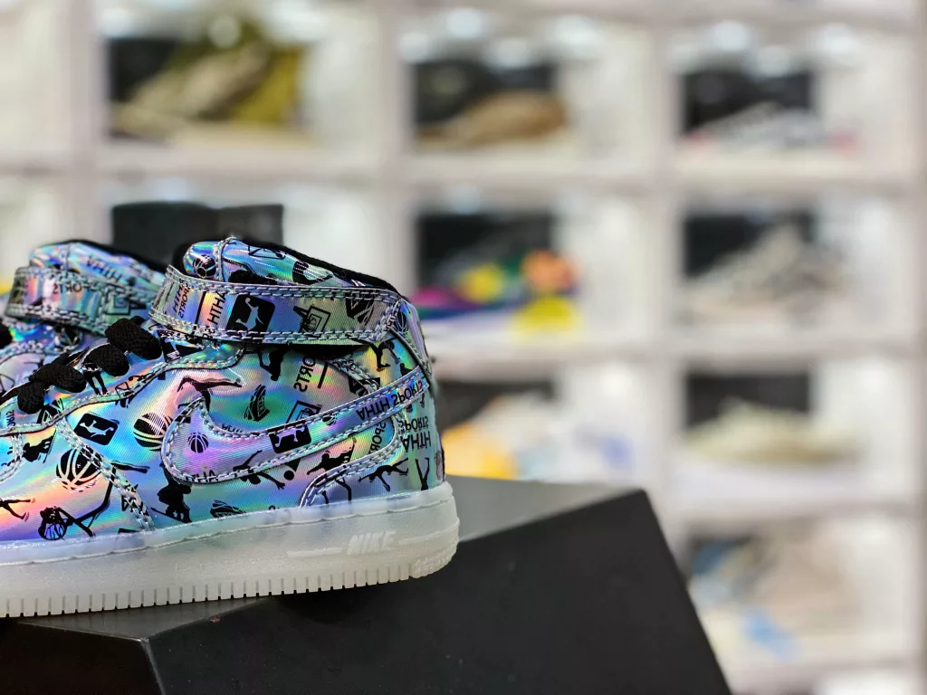 UN2.0 Challenges the Market Again Nike Air Force 1 Air Force One Series Children's Sneakers SIZE: 22-37 Classic Air Force One Slate Shoes Style Design Fashion Versatile and Generous Even in the Cold Night ✌🏻 Velcro design