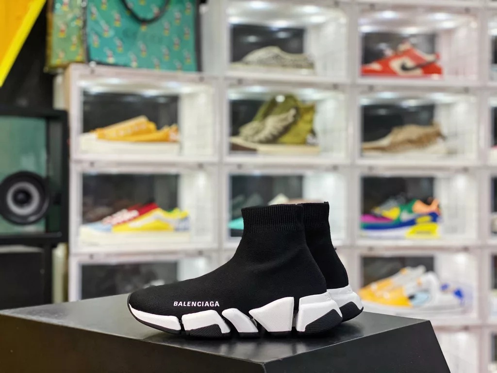 Balenciaga Speed 2.0 Original Knitted Cotton Socks and Shoes 20S Autumn/Winter New Product Launch Pure Original Version Logo Never Drops Word Right Toe with NFC Sensing Chip Hot Melt Internal Label # ZP Original Shoe Exploded # M10