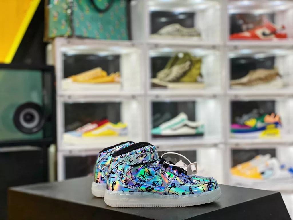 UN2.0 Challenges the Market Again Nike Air Force 1 Air Force One Series Children's Sneakers SIZE: 22-37 Classic Air Force One Slate Shoes Style Design Fashion Versatile and Generous Even in the Cold Night ✌🏻 Velcro design