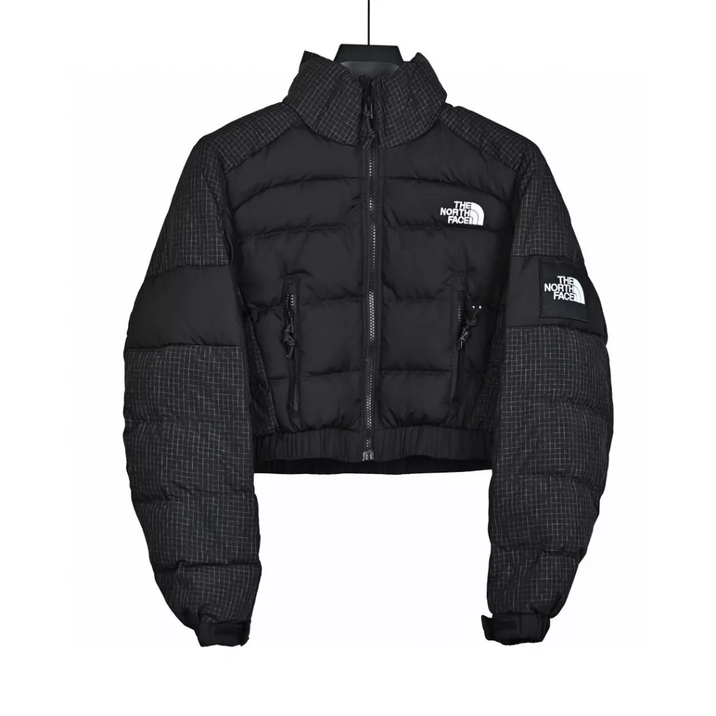 𝐓𝐡𝐞 𝐍𝐨𝐫𝐭𝐡 𝐅𝐚𝐜𝐞 𝟐𝟑𝐅𝐖 North𝐍𝟏𝟔 American short striped patchwork down jacket