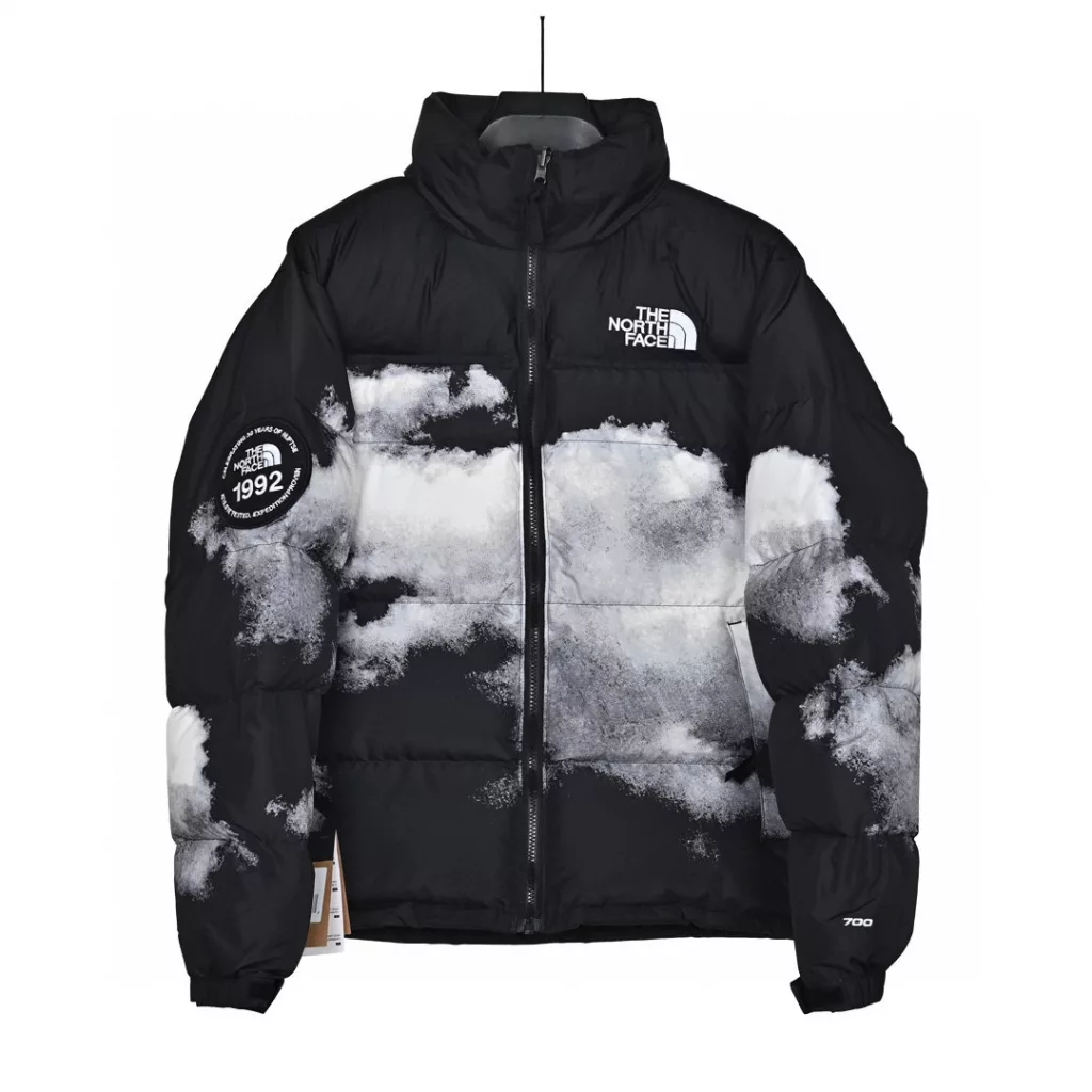 𝐓 𝐡 𝐞 𝐍 𝐨 𝐫 𝐭 𝐡 𝐅 𝐚 𝐜 𝐞 tie-dye printing logo1992 armbands 30 anniversary special down jacket