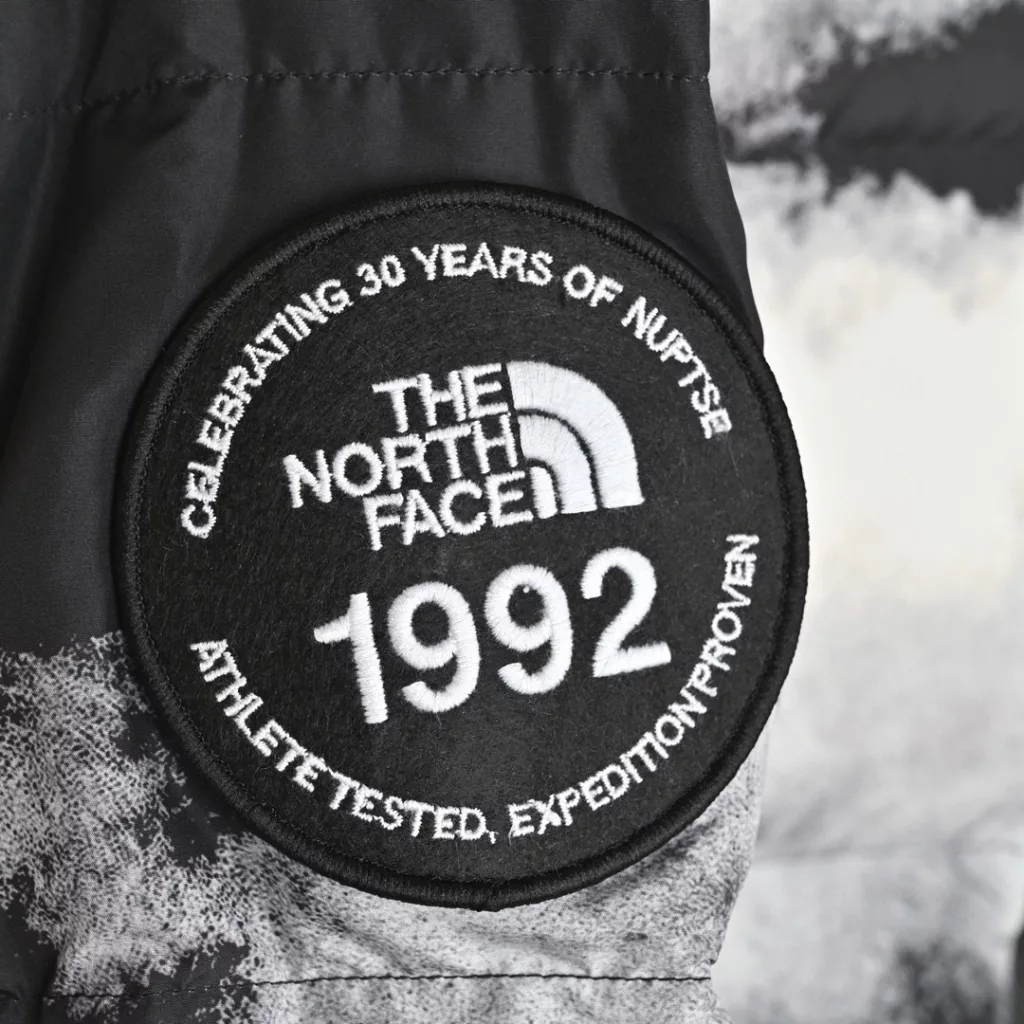 𝐓 𝐡 𝐞 𝐍 𝐨 𝐫 𝐭 𝐡 𝐅 𝐚 𝐜 𝐞 tie-dye printing logo1992 armbands 30 anniversary special down jacket
