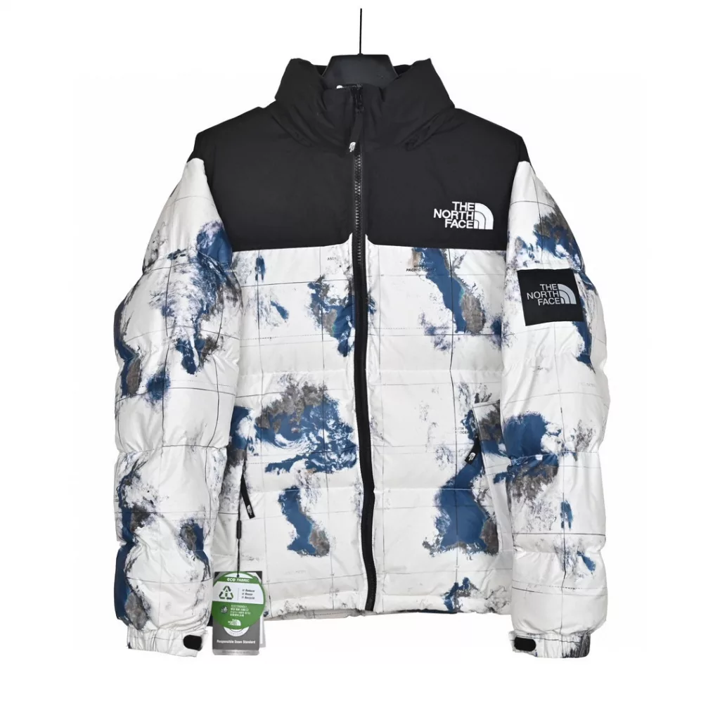 𝐓 𝐡 𝐞 𝐍 𝐨 𝐫 𝐭 𝐡 𝐅 𝐚 𝐜 𝐞 tie-dye printing logo1992 armbands 30 anniversary special down jacket