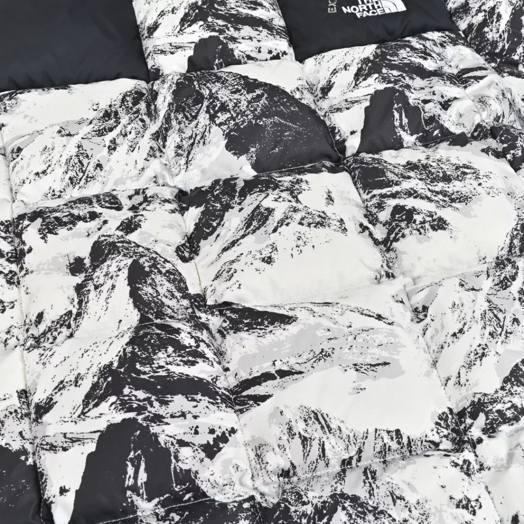 𝐓𝐡𝐞 𝐍𝐨𝐫𝐭𝐡 𝐅𝐚𝐜𝐞 𝐌 '𝐒 𝐋𝐇𝐎𝐓𝐒𝐄𝐞𝐜𝐨 fabric version North Snow Mountain 3.0 ink black and white