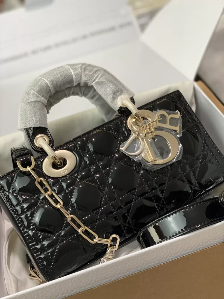 Dior patent leather Diana bag