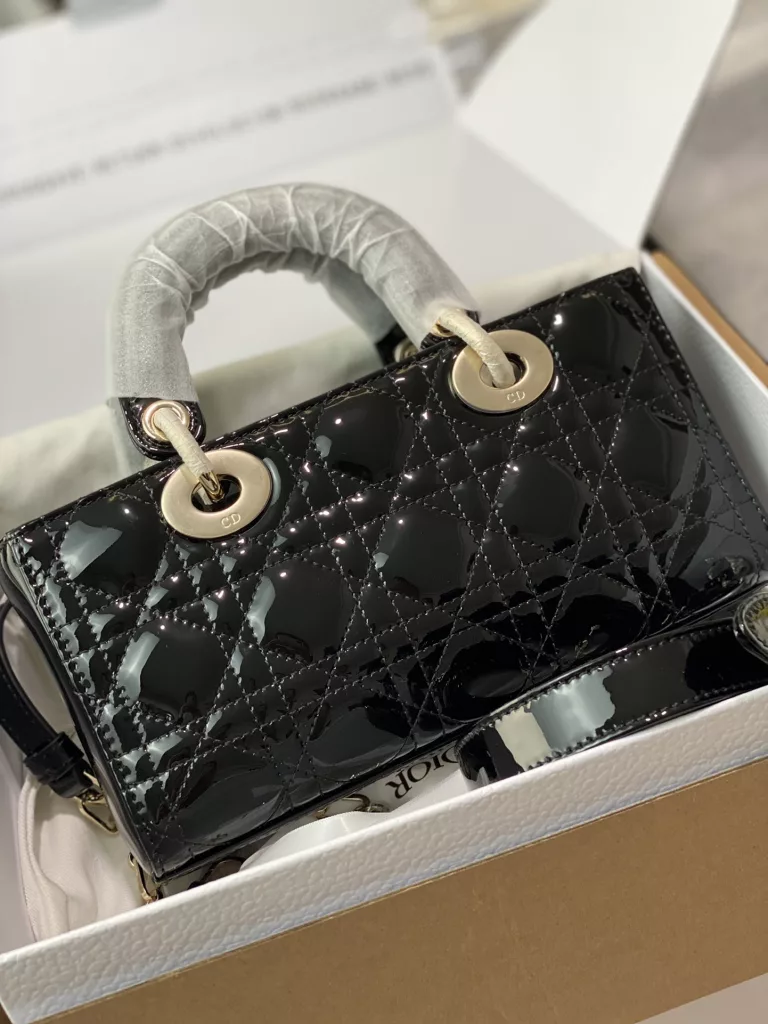 Dior patent leather Diana bag