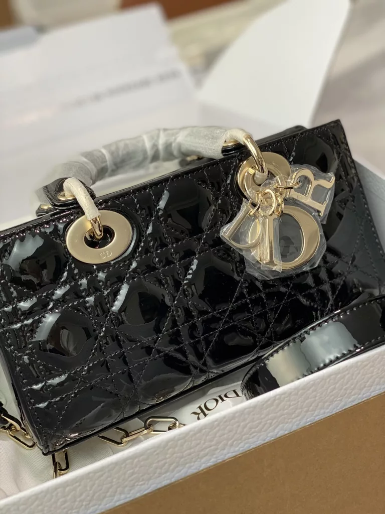 Dior patent leather Diana bag