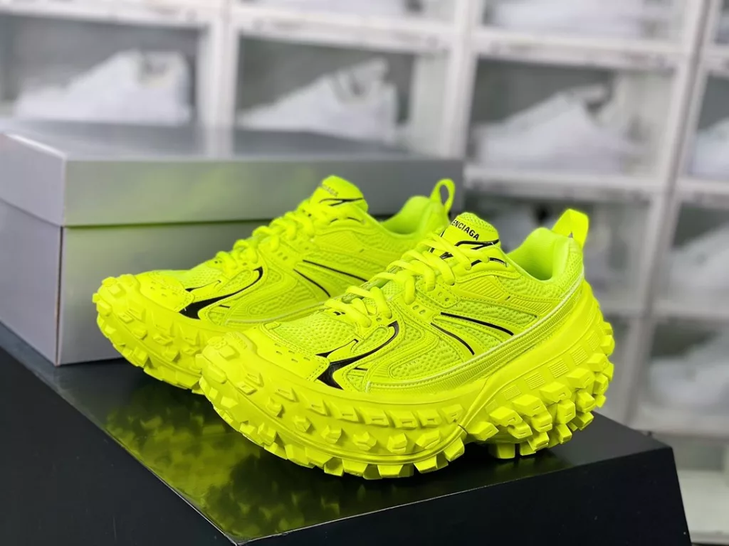 BALENCIAGA Defender Rubber Platform Sneakers sports jogging shoes
