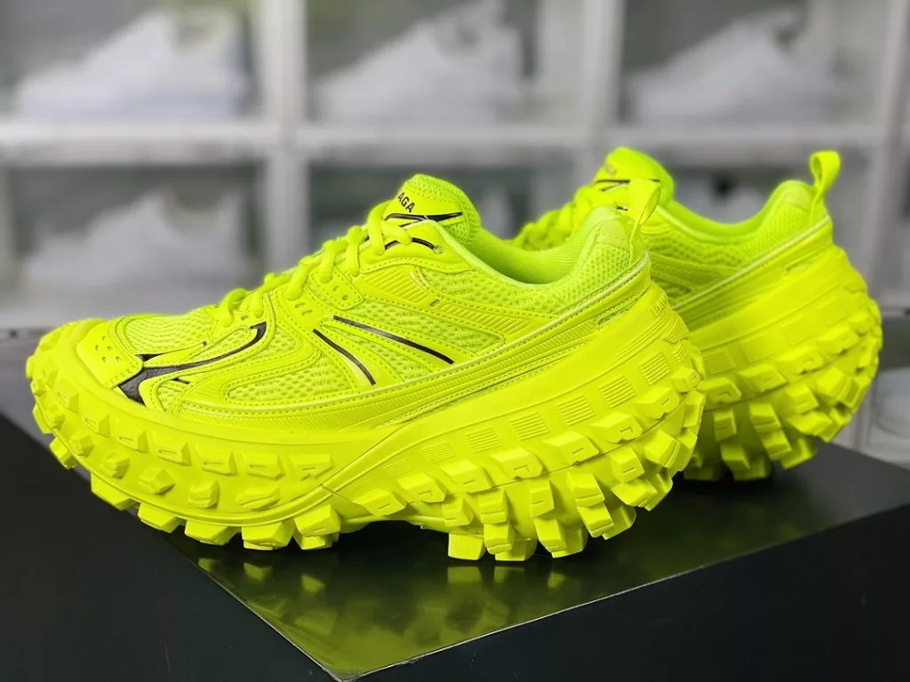 BALENCIAGA Defender Rubber Platform Sneakers sports jogging shoes