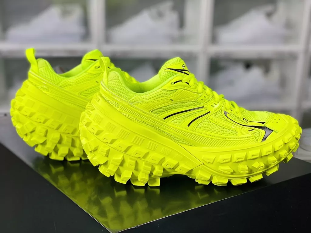 BALENCIAGA Defender Rubber Platform Sneakers sports jogging shoes