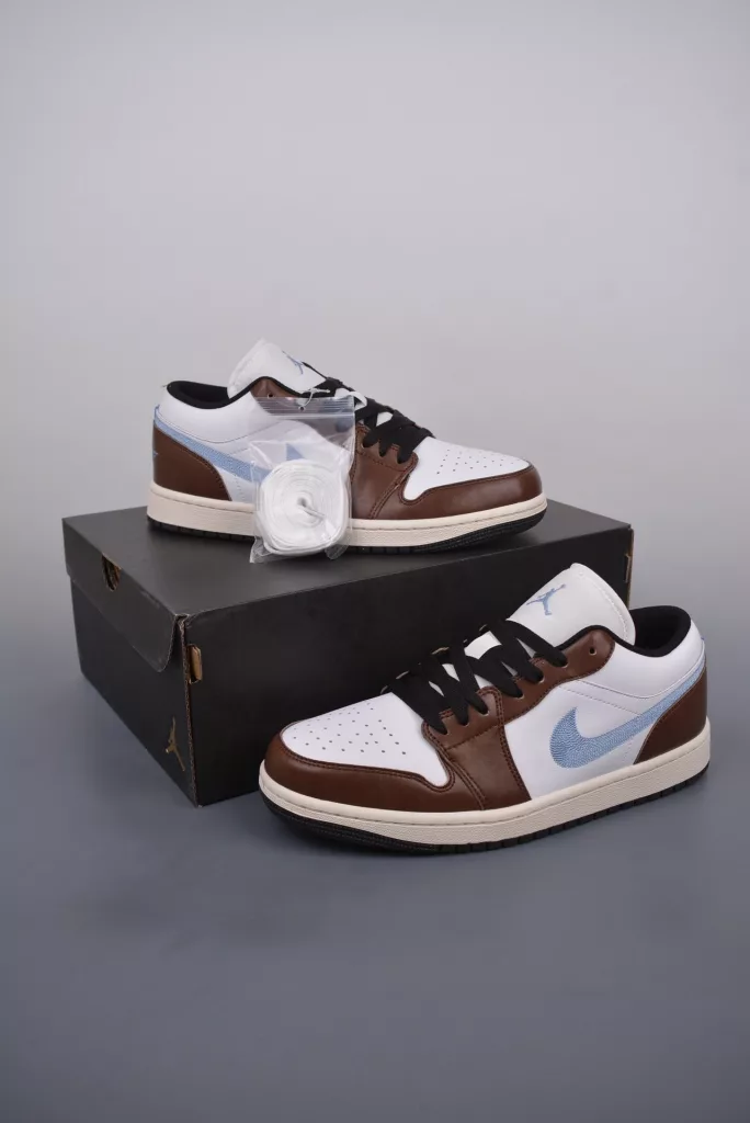 Air Jordan 1 Low White Brown Toe Shoes