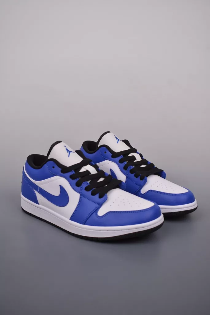 Air Jordan 1 Low White and Blue Lightning Shoes