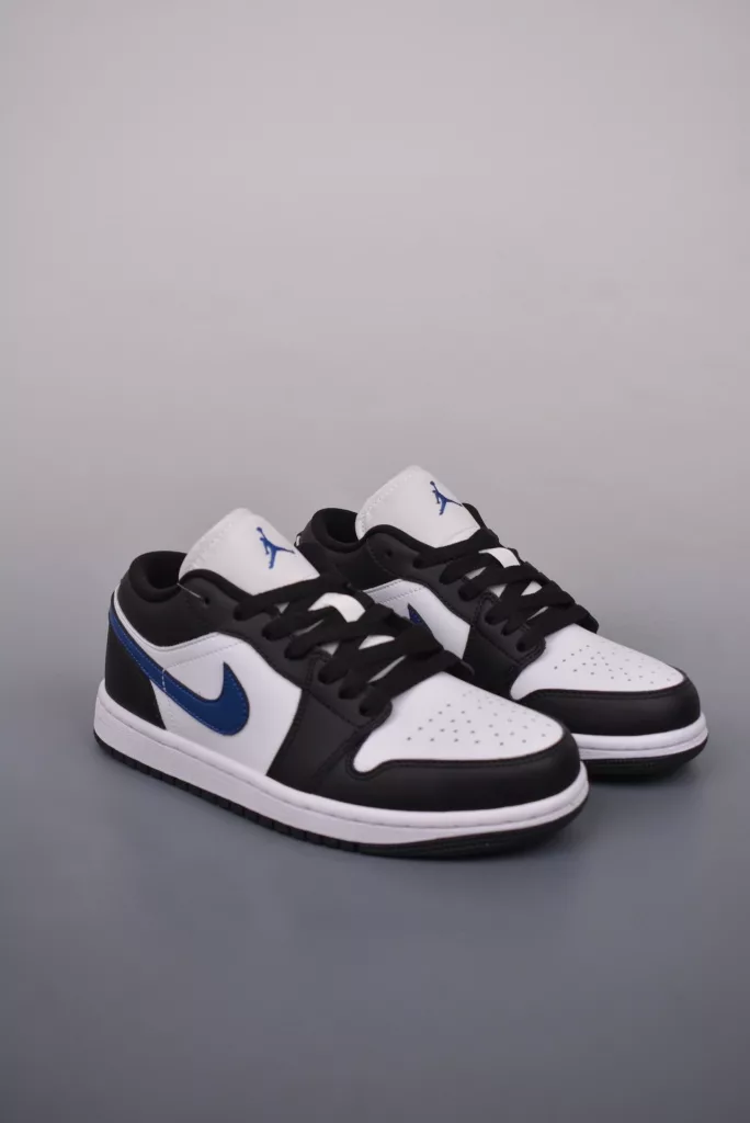 Air Jordan 1 Low black gray blue toe shoes