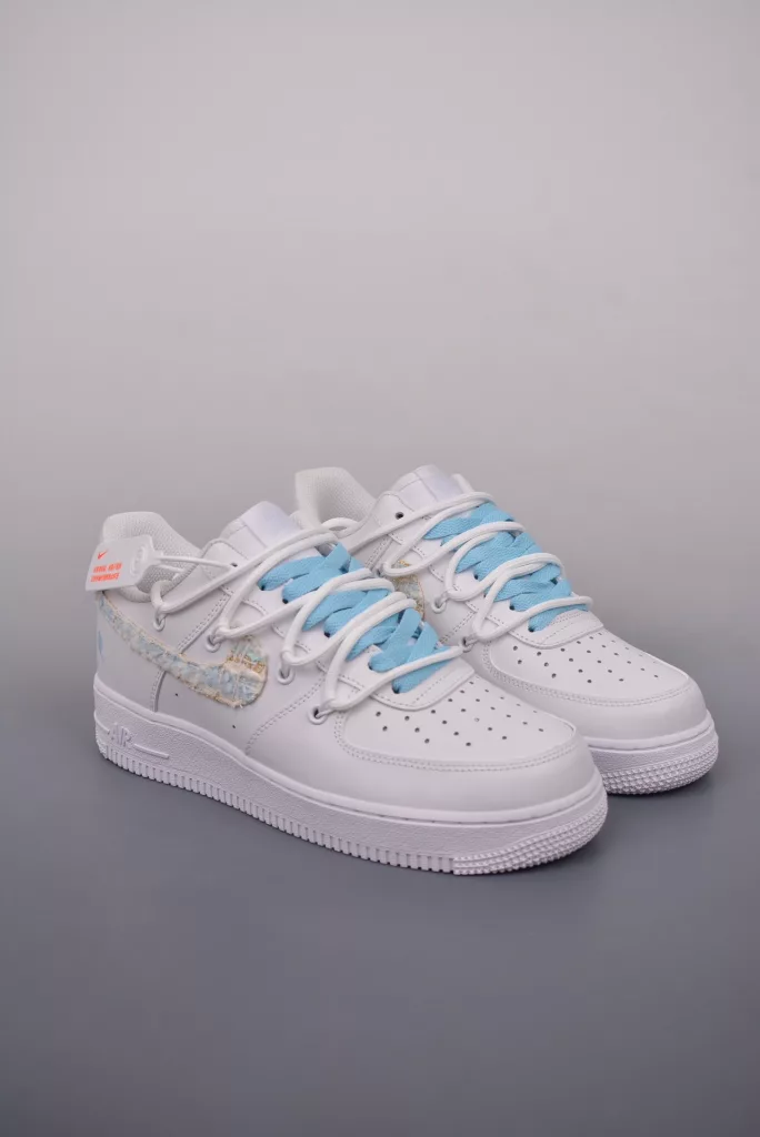 Nike Air Force 1 Low white and blue shoes