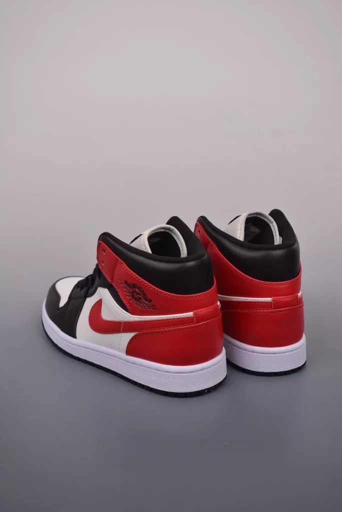 Air Jordan 1 Mid black and white shoes