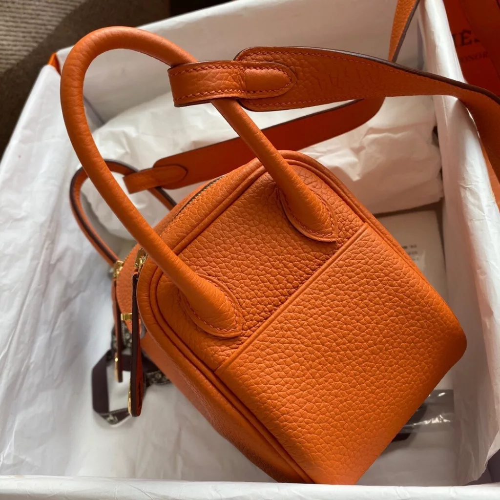 Hermes mini lindy Classic Orange