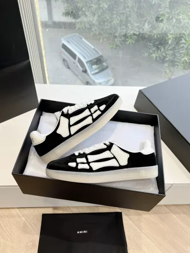Amiri 2025 Spring/Summer Sunset Skate Couple Style Star Bone Dexterity Shoes Slightly Bread Shape, Multi-layer Leather Made of Bone Weaving Patterns with Stronger Three-dimensional Feeling, Slightly Thick Sole, Suede Leather Splicing, Rich Details, All Elements Are Just Right!High Matching Index, Comfortable and Fashionable