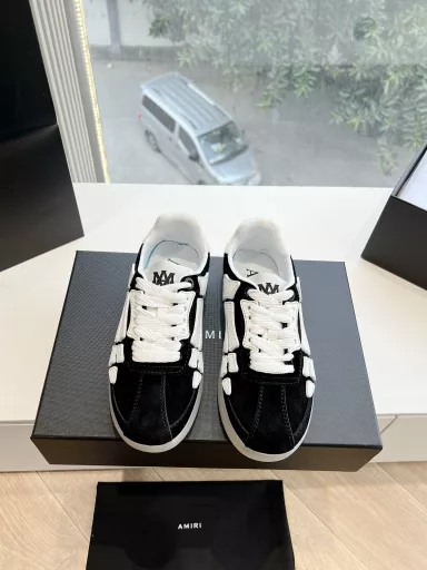 Amiri 2025 Spring/Summer Sunset Skate Couple Style Star Bone Dexterity Shoes Slightly Bread Shape, Multi-layer Leather Made of Bone Weaving Patterns with Stronger Three-dimensional Feeling, Slightly Thick Sole, Suede Leather Splicing, Rich Details, All Elements Are Just Right!High Matching Index, Comfortable and Fashionable