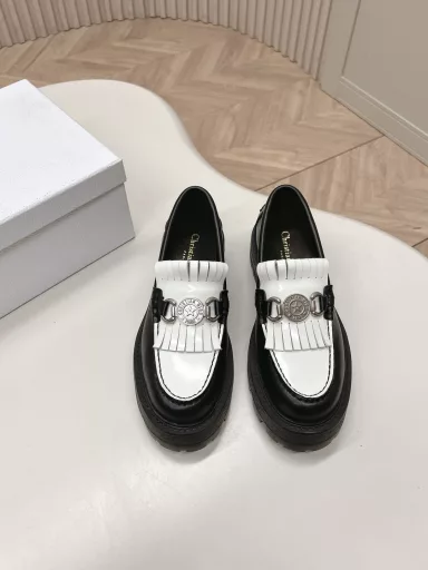 Dior Cruise 2025 Early Spring Series Loafers Tasseled Leather Shoes Classic Upgrade Full of vitality and fashion attitude Easy to play on the street Youthful cool fashion style Easy and casual elegance High-end luxury style Made of cowhide Original outsole Open mold original metal buckle