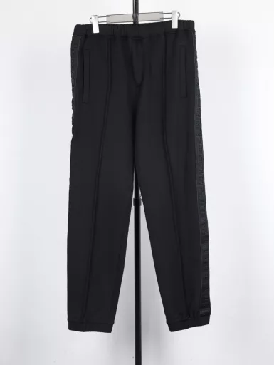 Fendi,24SS new spring trousers,logo letter casual pants, double F webbing, custom monster drawstring head, custom double yarn cotton drawstring, high-density double yarn terry, cotton fabric, comfortable to the touch,