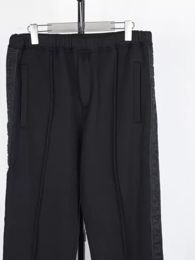 Fendi,24SS new spring trousers,logo letter casual pants, double F webbing, custom monster drawstring head, custom double yarn cotton drawstring, high-density double yarn terry, cotton fabric, comfortable to the touch,
