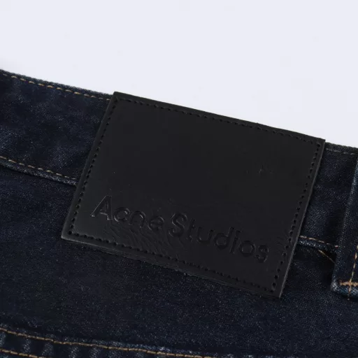 Acne Studios25 new leather pocket orange jeans🔥Official website synchronized quality AC new god pants denim trousersHeavy washed hand-painted hair beard craftsmanship, wide-leg version. Unisex style