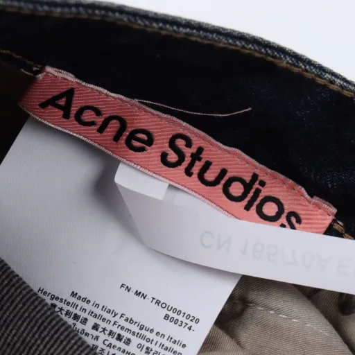Acne Studios25 new leather pocket orange jeans🔥Official website synchronized quality AC new god pants denim trousersHeavy washed hand-painted hair beard craftsmanship, wide-leg version. Unisex style
