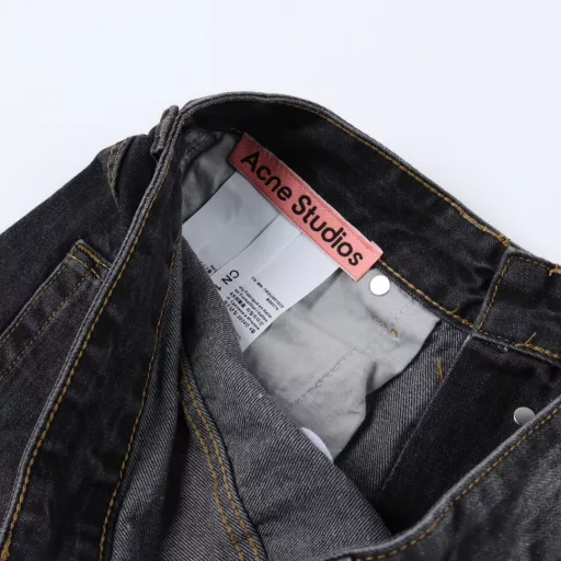 Acne Studios 25 new washed hand-painted ink-splashed jeansOfficial quality🔥Ink-splashing craft.ac wide-leg distressed denim trousersLoose version. Unisex style