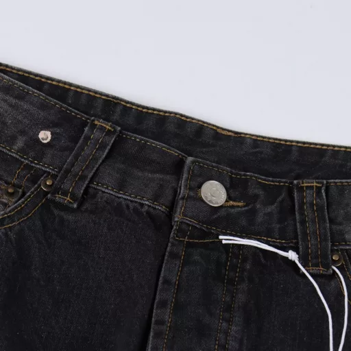 Acne Studios 25 new washed hand-painted ink-splashed jeansOfficial quality🔥Ink-splashing craft.ac wide-leg distressed denim trousersLoose version. Unisex style