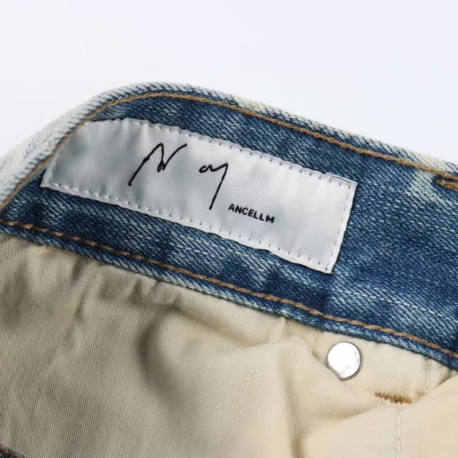 Acne Studios 25 new washed ripped jeansOfficial quality🔥Splashing ink craftsmanship.ac wide-leg ripped denim pants.Loose version.Same style for men and women
