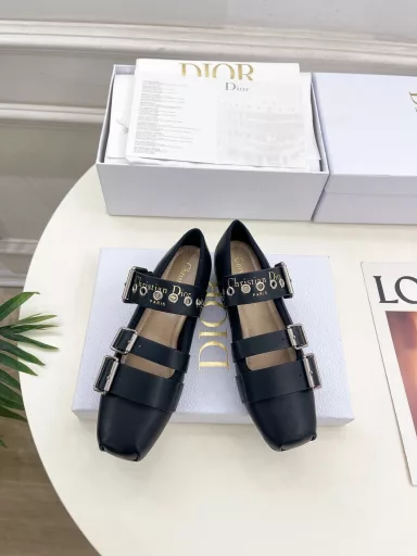 Dior 25𝐬𝐬2025 early spring new top version⚠️The main counter new Dior Punk square head metal buckle ballet shoes hard goods new🆕❥BS purchasing level! Full of high-end feeling! A model that is popular among domestic and foreign bloggers, retro and fashionable 💎It looks amazing on the feet! The main model on the official website★